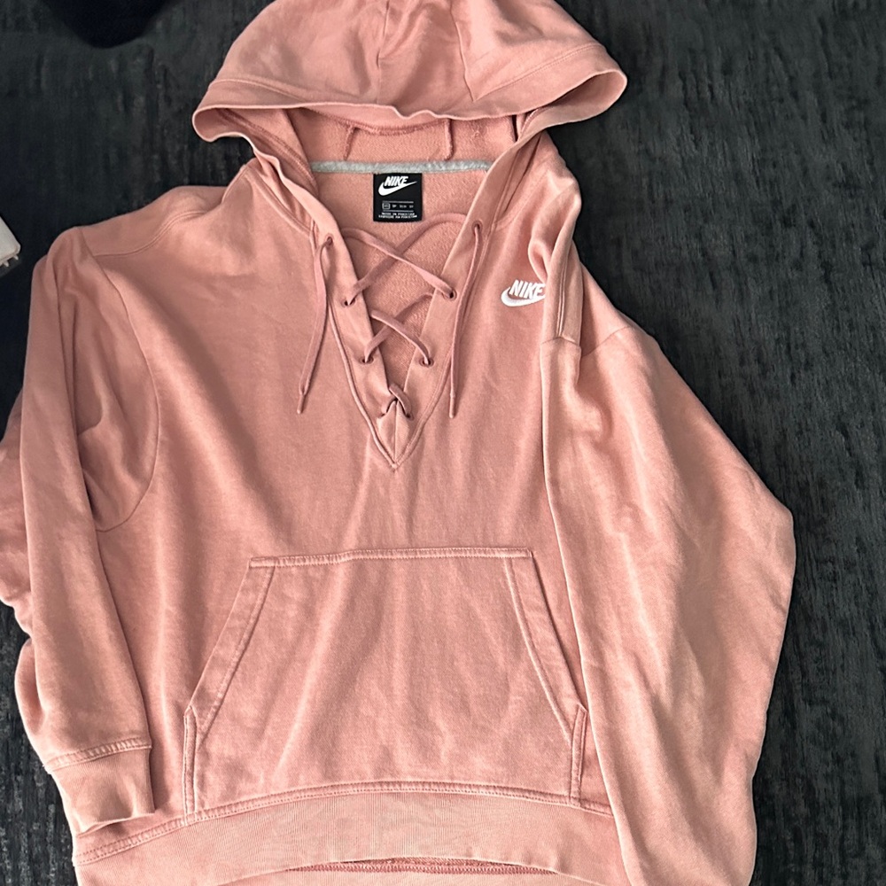 Nike Women's Lace-Up Blush Hoodie
